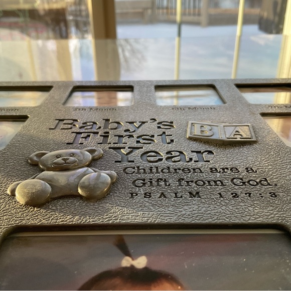 Baby’s First Year Picture Frame Children are a Gift From God Metal & glass frame - Picture 4 of 11